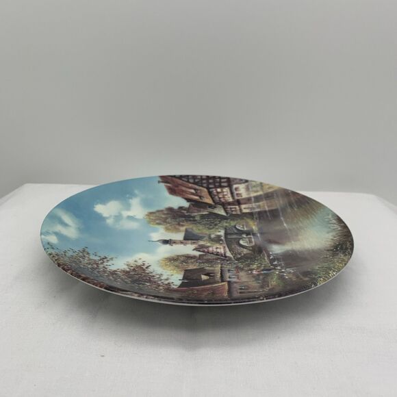 By The Old Bridge Collector Plate COA and Box 1991 Helmut Glossl Artist Germany - Picture 8 of 12